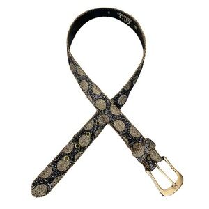 Elite | Black and Gold Sparkly Beaded Belt